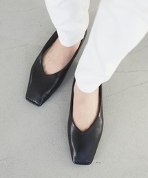 CRAFT STANDARD BOUTIQUE | ふっくらクッションスクエアステッチフラットシューズ　＊(バレエシューズ)