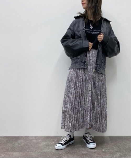 apres jour mignon(アプレジュールミニョン)の「デザインプリーツスカート【ZOZOTOWN限定アイテム】(スカート・レディース・ブラック/ベージュ/ダークパープル/ブルー系その他・X-LARGE/フリー)」の16枚目の写真