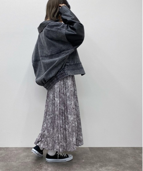 apres jour mignon(アプレジュールミニョン)の「デザインプリーツスカート【ZOZOTOWN限定アイテム】(スカート・レディース・ブラック/ベージュ/ダークパープル/ブルー系その他・X-LARGE/フリー)」の12枚目の写真