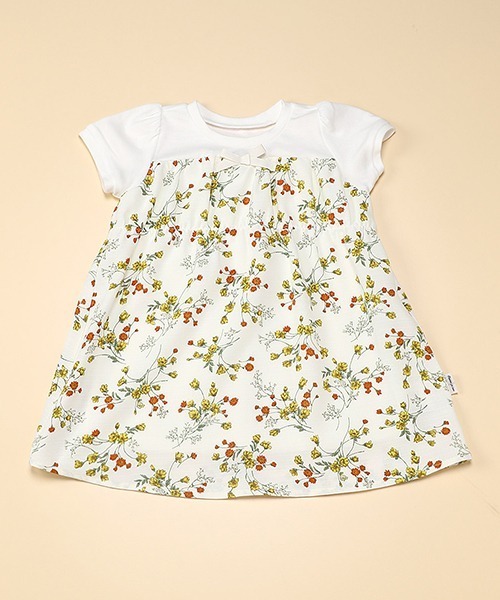 セール フラワープリント 半袖ワンピース 80 90サイズ ワンピース Comme Ca Ism コムサイズム のファッション通販 Zozotown