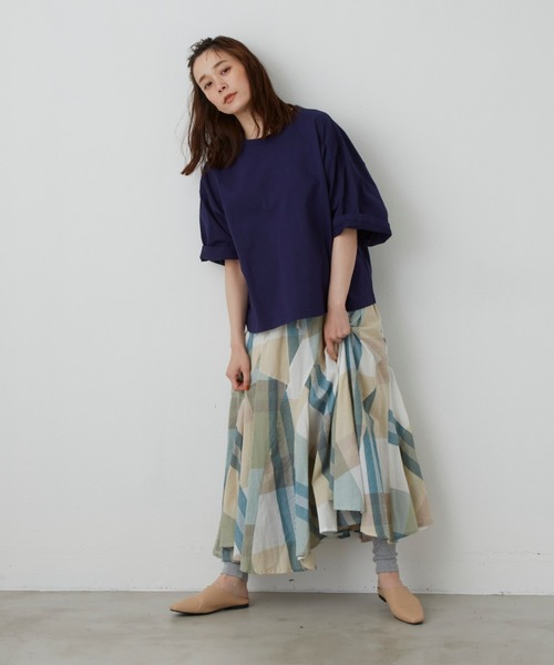 Libra Cue（リブラ キュー）の「ヘビーウェイトルーズスリーブカットソー（Tシャツ/カットソー・レディース・ホワイト/ブラック/ネイビー・FREE）」の16枚目の写真