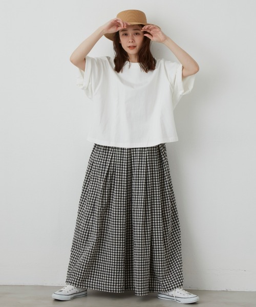 Libra Cue（リブラ キュー）の「ヘビーウェイトルーズスリーブカットソー（Tシャツ/カットソー・レディース・ホワイト/ブラック/ネイビー・FREE）」の7枚目の写真