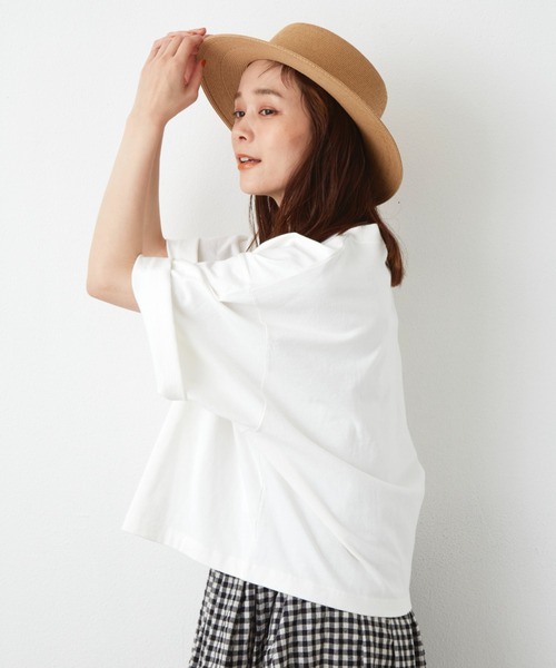 Libra Cue（リブラ キュー）の「ヘビーウェイトルーズスリーブカットソー（Tシャツ/カットソー・レディース・ホワイト/ブラック/ネイビー・FREE）」の17枚目の写真