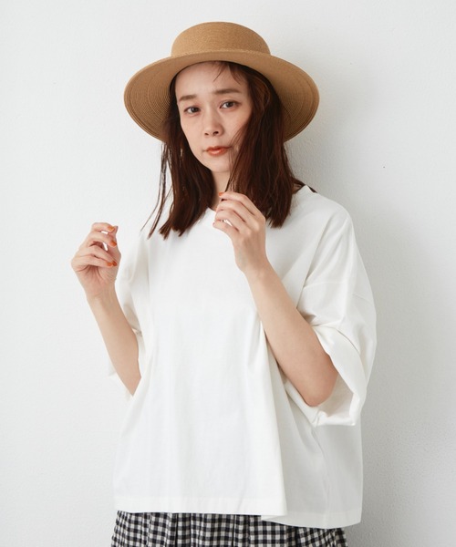 Libra Cue（リブラ キュー）の「ヘビーウェイトルーズスリーブカットソー（Tシャツ/カットソー・レディース・ホワイト/ブラック/ネイビー・FREE）」の20枚目の写真