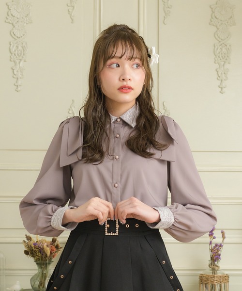 ROJITA(ロジータ)の「肩リボンブラウス(シャツ/ブラウス・レディース・ホワイト/ピンク/ピンクベージュ・FREE)」の15枚目の写真