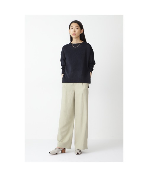 human woman(ヒューマンウーマン)の「◆ミドルゲージギマプルオーバー(ニット/セーター・レディース・グリーン/ホワイト系その他/グレー/ネイビー・MEDIUM)」の20枚目の写真