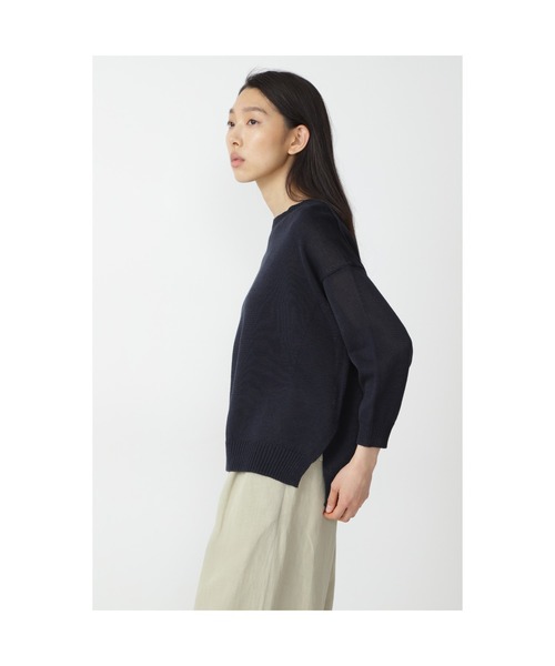 human woman(ヒューマンウーマン)の「◆ミドルゲージギマプルオーバー(ニット/セーター・レディース・グリーン/ホワイト系その他/グレー/ネイビー・MEDIUM)」の14枚目の写真