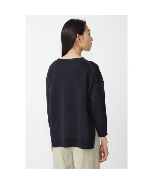 human woman(ヒューマンウーマン)の「◆ミドルゲージギマプルオーバー(ニット/セーター・レディース・グリーン/ホワイト系その他/グレー/ネイビー・MEDIUM)」の17枚目の写真