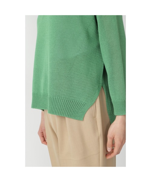 human woman(ヒューマンウーマン)の「◆ミドルゲージギマプルオーバー(ニット/セーター・レディース・グリーン/ホワイト系その他/グレー/ネイビー・MEDIUM)」の11枚目の写真