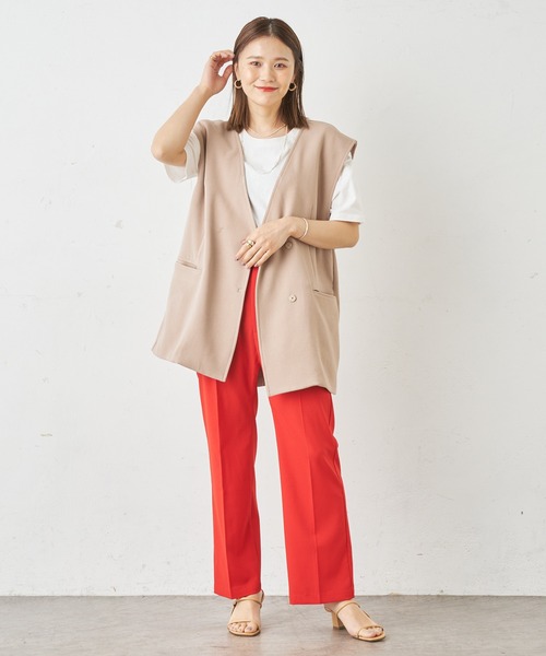 Omekashi（オメカシ）の「シャーリングパフTシャツ（Tシャツ/カットソー・レディース・オフホワイト/ブラック/ホワイト/ライム/ネイビー/ベージュ・FREE）」の7枚目の写真