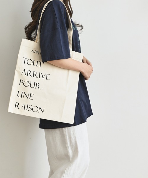 me+em select（ミームセレクト）の「レタリングキャンバストートバッグ（トートバッグ・レディース・ブラック/レッド・FREE）」の12枚目の写真