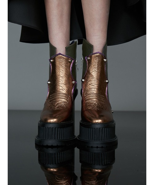 パメオポーズ　ブーツ PAMEO POSE（パメオポーズ）の「W Lace Up Shoes Black（ブーツ