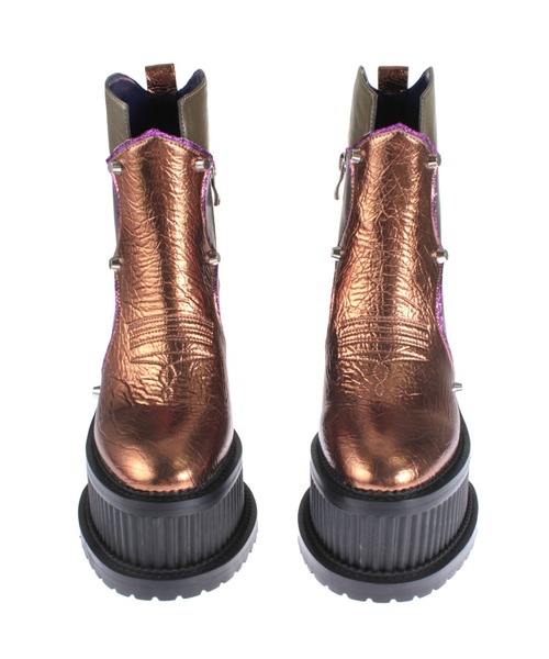 PAMEO POSE（パメオポーズ）の「Western Disco Boots Kahki