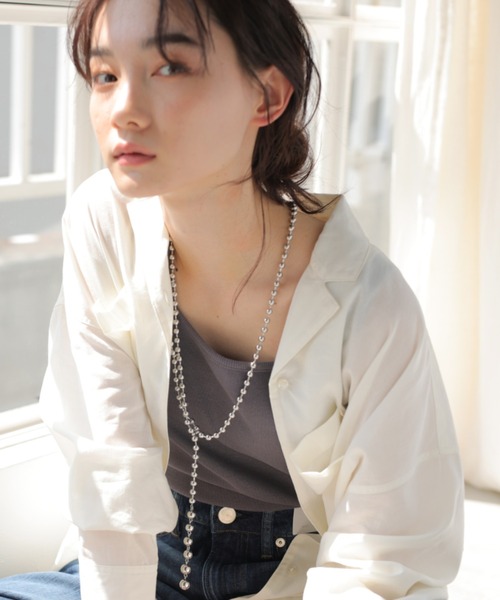 AMERICAN HOLIC（アメリカンホリック）の「メタルボールネックレス（ネックレス・レディース・シルバー・FREE）」の2枚目の写真