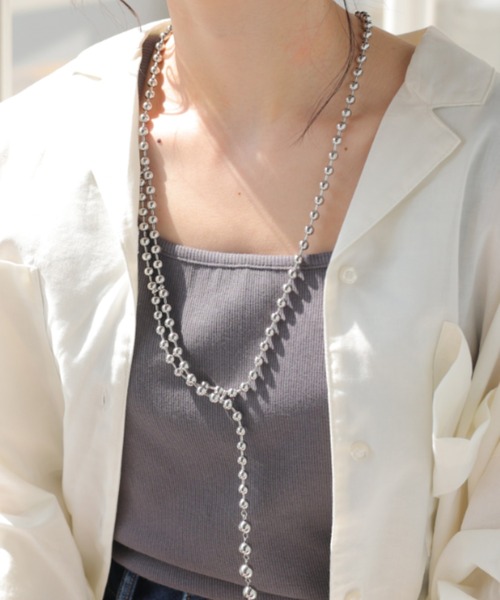 AMERICAN HOLIC（アメリカンホリック）の「メタルボールネックレス（ネックレス・レディース・シルバー・FREE）」の5枚目の写真