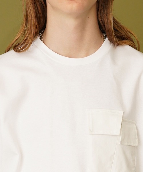 liberum（リベルム）の「【LIBERUM】SLASH POCKET T（Tシャツ/カットソー・メンズ・ホワイト/ブラック・1/2）」の14枚目の写真