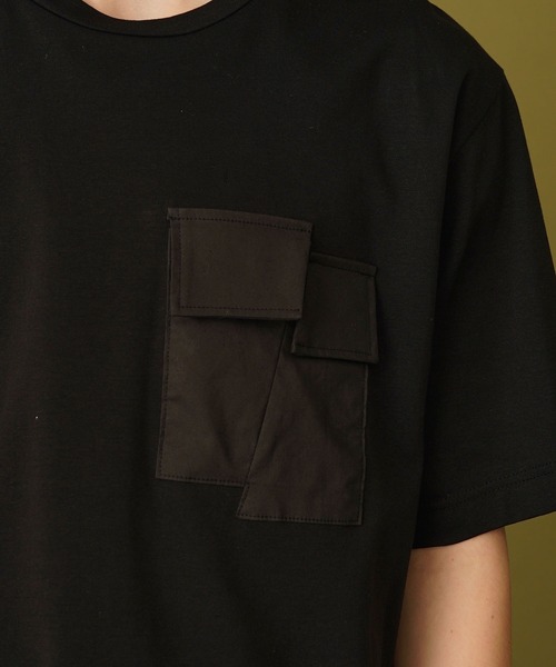 liberum（リベルム）の「【LIBERUM】SLASH POCKET T（Tシャツ/カットソー・メンズ・ホワイト/ブラック・1/2）」の12枚目の写真