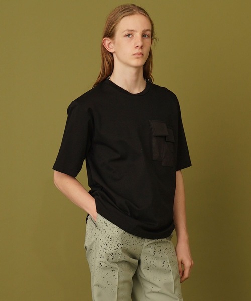 liberum（リベルム）の「【LIBERUM】SLASH POCKET T（Tシャツ/カットソー・メンズ・ホワイト/ブラック・1/2）」の3枚目の写真