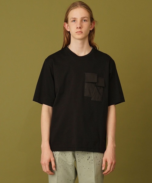 liberum（リベルム）の「【LIBERUM】SLASH POCKET T（Tシャツ/カットソー・メンズ・ホワイト/ブラック・1/2）」の6枚目の写真