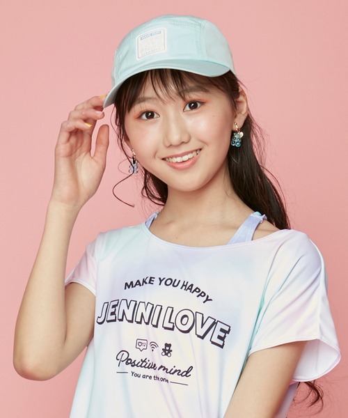 JENNI love（ジェニィラブ）の「UVカットキャップ（キャップ・キッズ・ラベンダー/ブラック/ミント・F）」の2枚目の写真
