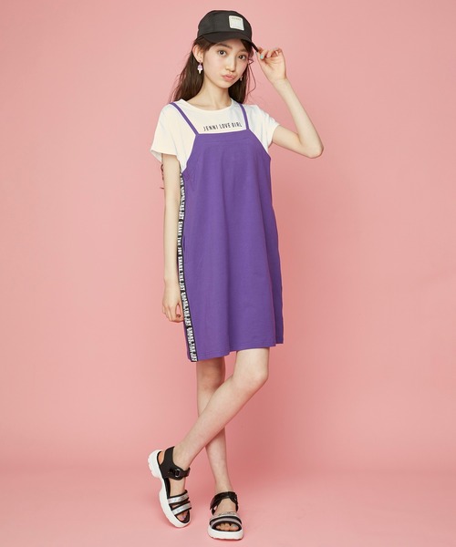 JENNI love（ジェニィラブ）の「UVカットキャップ（キャップ・キッズ・ラベンダー/ブラック/ミント・F）」の4枚目の写真