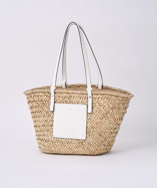 one after another NICE CLAUP（ワンアフターアナザーナイスクラップ）の「雑材トートバッグ（トートバッグ・レディース・オフホワイト/キャメル・FREE）」の6枚目の写真