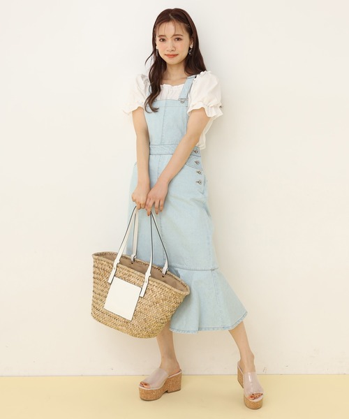 one after another NICE CLAUP（ワンアフターアナザーナイスクラップ）の「雑材トートバッグ（トートバッグ・レディース・オフホワイト/キャメル・FREE）」の15枚目の写真