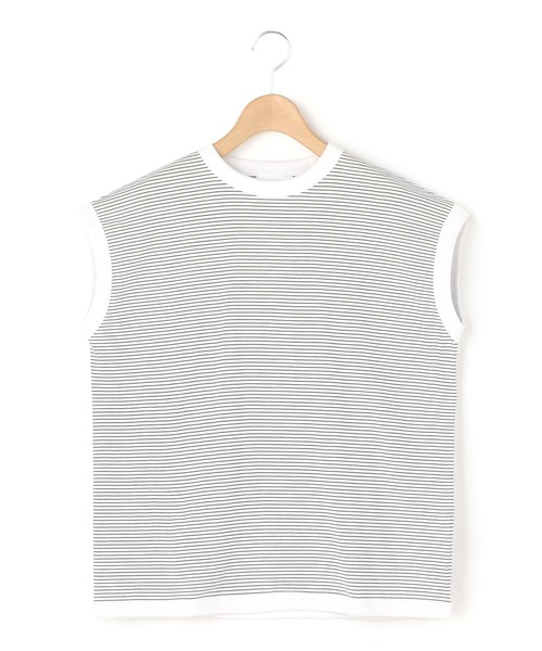 handvaerk(ハンドバーク)の「【handvaerk】クルーネック スリーブレスTシャツ WOMEN(Tシャツ/カットソー・レディース・ライトブルー/ブラック/ピンク/モカ/ホワイト系その他/グレイッシュベージュ・SMALL)」の2枚目の写真