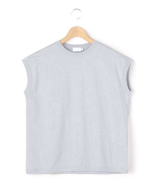 handvaerk(ハンドバーク)の「【handvaerk】クルーネック スリーブレスTシャツ WOMEN(Tシャツ/カットソー・レディース・ライトブルー/ブラック/ピンク/モカ/ホワイト系その他/グレイッシュベージュ・SMALL)」の5枚目の写真