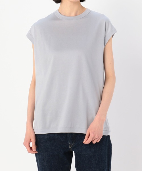 handvaerk(ハンドバーク)の「【handvaerk】クルーネック スリーブレスTシャツ WOMEN(Tシャツ/カットソー・レディース・ライトブルー/ブラック/ピンク/モカ/ホワイト系その他/グレイッシュベージュ・SMALL)」の10枚目の写真