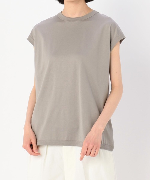 handvaerk(ハンドバーク)の「【handvaerk】クルーネック スリーブレスTシャツ WOMEN(Tシャツ/カットソー・レディース・ライトブルー/ブラック/ピンク/モカ/ホワイト系その他/グレイッシュベージュ・SMALL)」の22枚目の写真