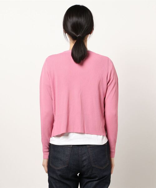 BLUEEAST（ブルーイースト）の「サマーニットジップカーディガン（カーディガン/ボレロ・レディース・ミント/オフホワイト/ブラック/ピンク/イエロー/パープル・MEDIUM）」の8枚目の写真