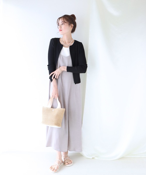 BLUEEAST（ブルーイースト）の「サマーニットジップカーディガン（カーディガン/ボレロ・レディース・ミント/オフホワイト/ブラック/ピンク/イエロー/パープル・MEDIUM）」の19枚目の写真