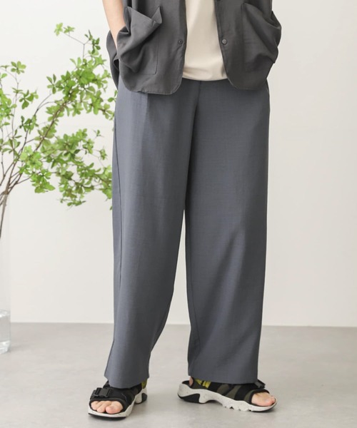 SENSE OF PLACE by URBAN RESEARCH（センスオブプレイスバイアーバンリサーチ）の「リネンライクタックワイドパンツ（その他パンツ・メンズ・アイボリー/ブルー/ブラウン/チャコールグレー・MEDIUM/LARGE/SMALL）」の10枚目の写真