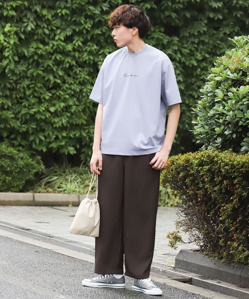 SENSE OF PLACE by URBAN RESEARCH（センスオブプレイスバイアーバンリサーチ）の「リネンライクタックワイドパンツ（その他パンツ・メンズ・アイボリー/ブルー/ブラウン/チャコールグレー・MEDIUM/LARGE/SMALL）」の9枚目の写真