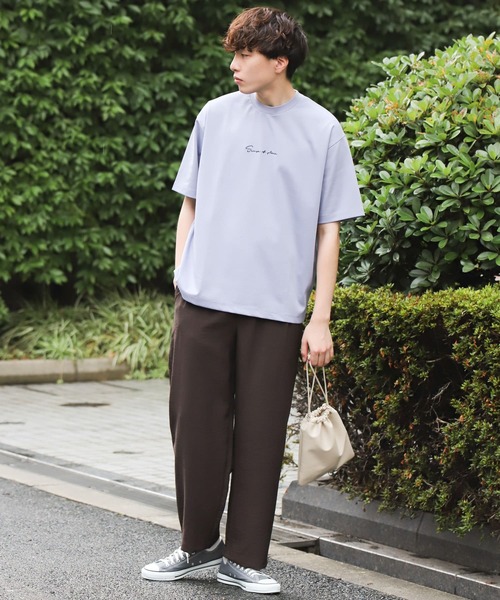 SENSE OF PLACE by URBAN RESEARCH（センスオブプレイスバイアーバンリサーチ）の「リネンライクタックワイドパンツ（その他パンツ・メンズ・アイボリー/ブルー/ブラウン/チャコールグレー・MEDIUM/LARGE/SMALL）」の8枚目の写真