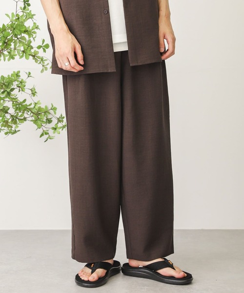 SENSE OF PLACE by URBAN RESEARCH（センスオブプレイスバイアーバンリサーチ）の「リネンライクタックワイドパンツ（その他パンツ・メンズ・アイボリー/ブルー/ブラウン/チャコールグレー・MEDIUM/LARGE/SMALL）」の11枚目の写真