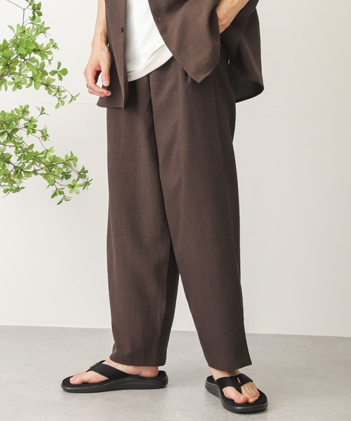 SENSE OF PLACE by URBAN RESEARCH（センスオブプレイスバイアーバンリサーチ）の「リネンライクタックワイドパンツ（その他パンツ・メンズ・アイボリー/ブルー/ブラウン/チャコールグレー・MEDIUM/LARGE/SMALL）」の16枚目の写真