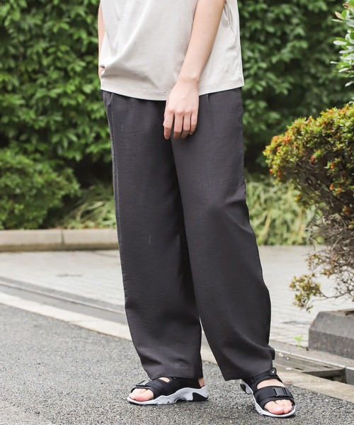 SENSE OF PLACE by URBAN RESEARCH（センスオブプレイスバイアーバンリサーチ）の「リネンライクタックワイドパンツ（その他パンツ・メンズ・アイボリー/ブルー/ブラウン/チャコールグレー・MEDIUM/LARGE/SMALL）」の20枚目の写真