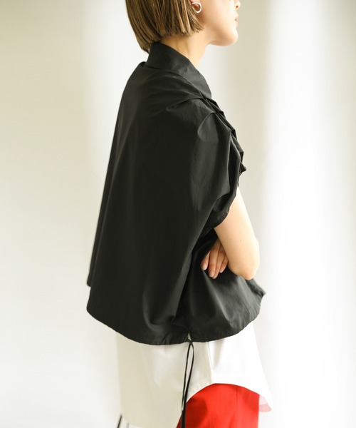 select MOCA(セレクトモカ)の「2021 SS フレンチスリーブウエストドロストシャツ(シャツ/ブラウス・レディース・ブラック/オフホワイト/ブルー・FREE)」の22枚目の写真