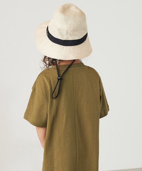 ＆yam（アンドヤム）の「ブランドロゴ入り麦わら風サマークロシェハット（ハット・キッズ・ホワイト/ベージュ/ブラック・S/M）」の19枚目の写真