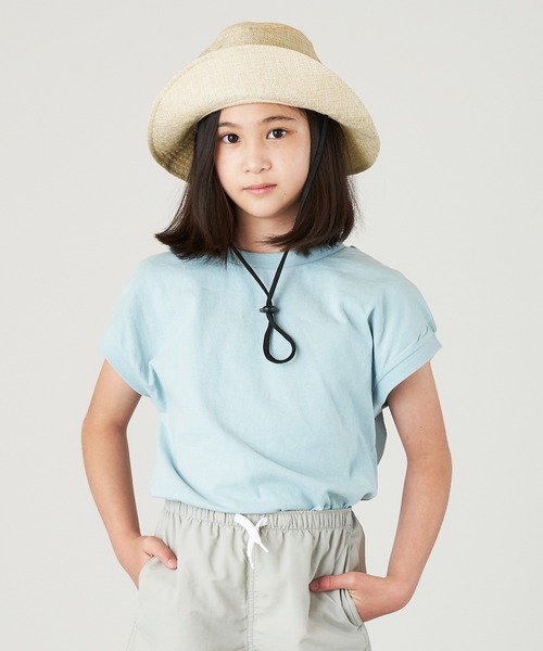 ＆yam（アンドヤム）の「ブランドロゴ入り麦わら風サマークロシェハット（ハット・キッズ・ホワイト/ベージュ/ブラック・S/M）」の22枚目の写真