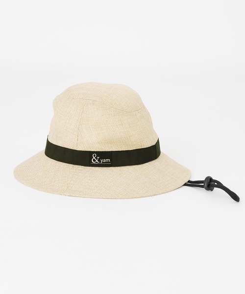 ＆yam（アンドヤム）の「ブランドロゴ入り麦わら風サマークロシェハット（ハット・キッズ・ホワイト/ベージュ/ブラック・S/M）」の10枚目の写真