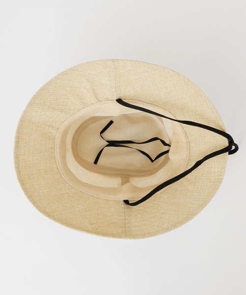 ＆yam（アンドヤム）の「ブランドロゴ入り麦わら風サマークロシェハット（ハット・キッズ・ホワイト/ベージュ/ブラック・S/M）」の13枚目の写真