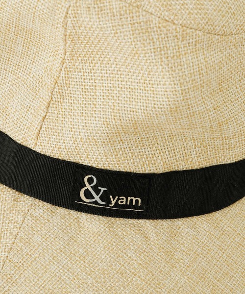 ＆yam（アンドヤム）の「ブランドロゴ入り麦わら風サマークロシェハット（ハット・キッズ・ホワイト/ベージュ/ブラック・S/M）」の15枚目の写真