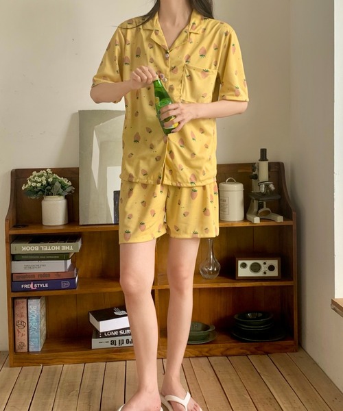 MANGROVE(マングローブ)の「いちご柄SSルームウェア(ルームウェア/パジャマ・レディース・ホワイト/イエロー/オレンジ・MEDIUM/LARGE)」の19枚目の写真