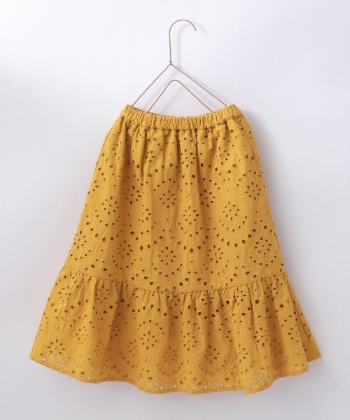 LOWRYS FARM（ローリーズファーム）の「カットワークシシュウスカート　948643（スカート・キッズ・ブラック/オフホワイト/イエロー・110cm/120cm/130cm）」の6枚目の写真
