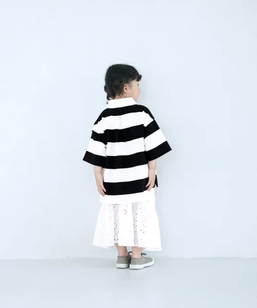 LOWRYS FARM（ローリーズファーム）の「カットワークシシュウスカート　948643（スカート・キッズ・ブラック/オフホワイト/イエロー・110cm/120cm/130cm）」の5枚目の写真