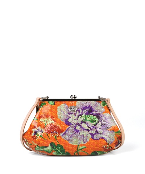 RUSSIAN TEXTILES FLORAL” がま口ショルダーバッグ/クラッチバッグ