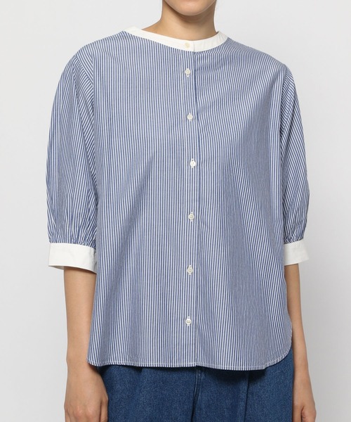 studio CLIP（スタディオクリップ）の「ダブルフロント切り替えブラウス（シャツ/ブラウス・レディース・ブルー/ベージュ/ブラック・LARGE/MEDIUM）」の18枚目の写真